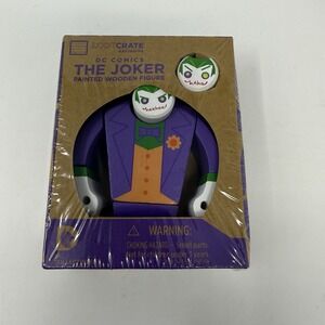 Loot Crate DC Comics The Joker Painted Wooden Figure Exclusive DC Collectibles